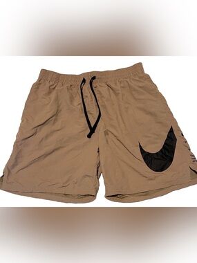Nike Swim Shorts Size Large Mens Parachute Beige 6" Fully Lined Volley Breaker